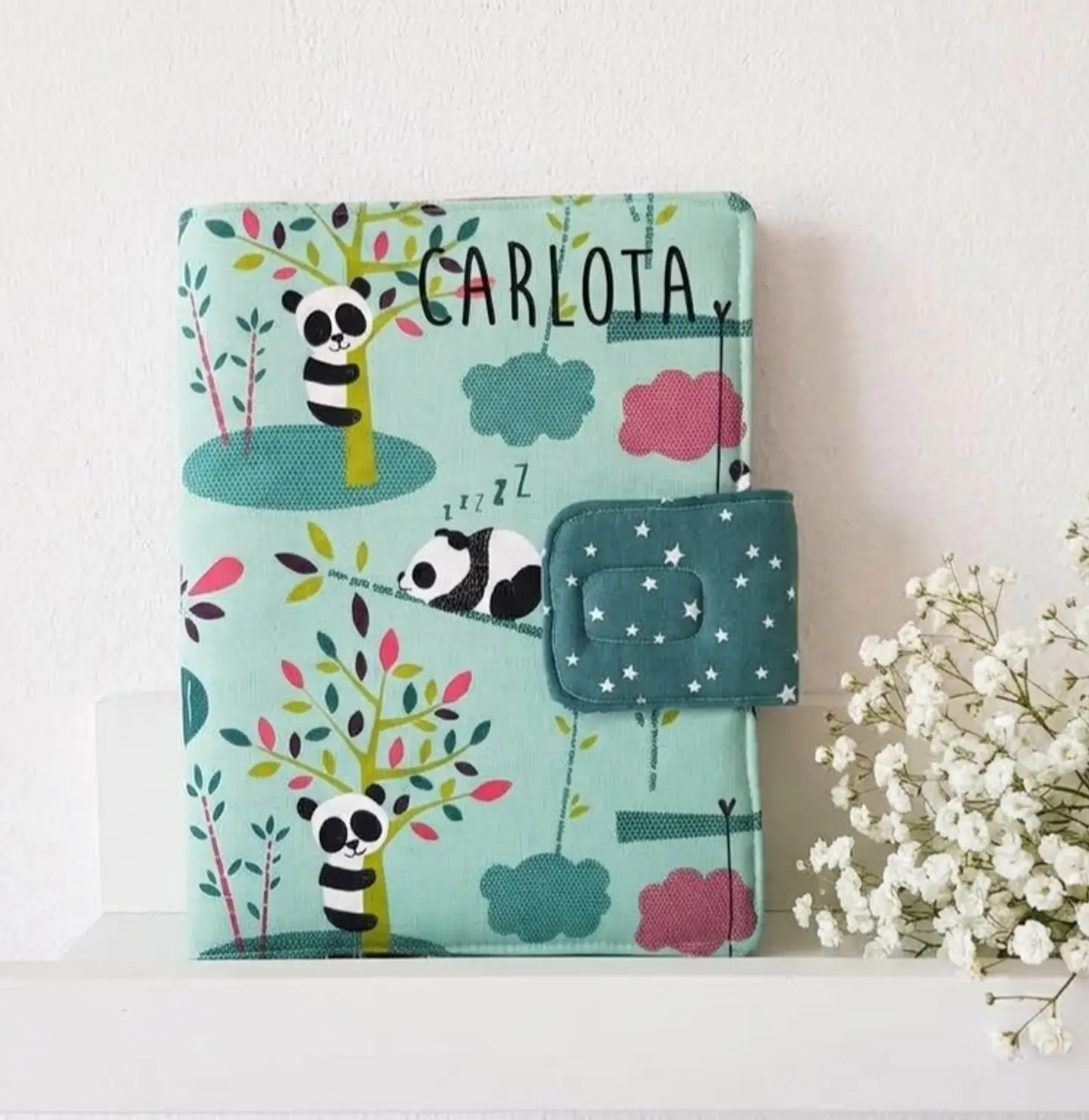 Portadocumentos bebé personalizado Pandas 1