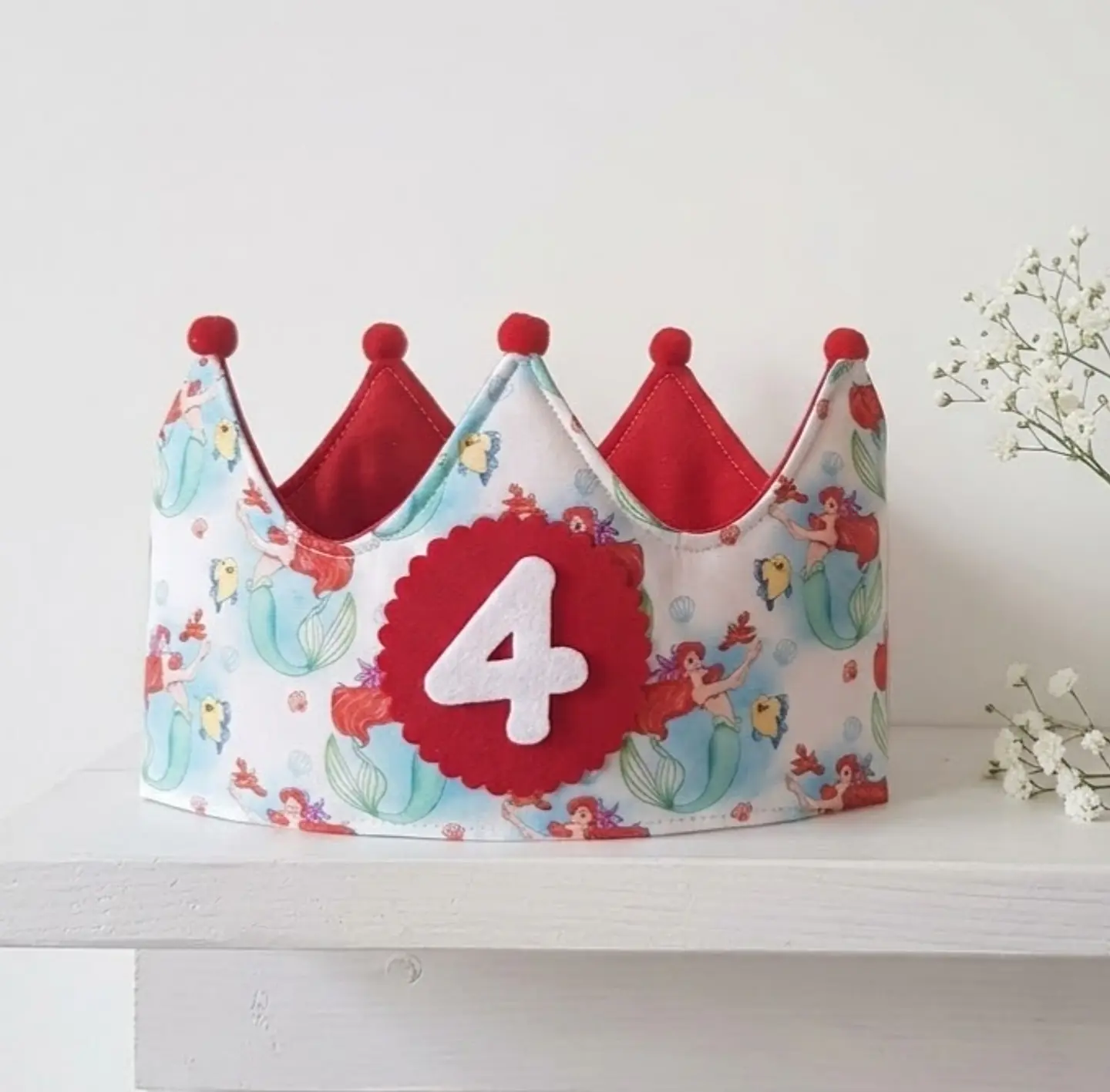 Corona de cumpleaños La Sirenita  1
