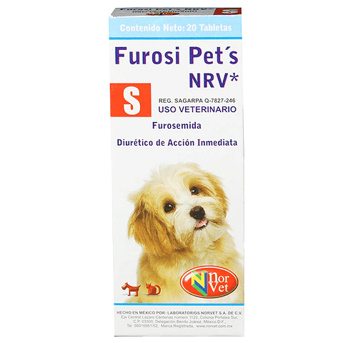 Furosi Pet´s "S" 6 mg 20 tabletas 