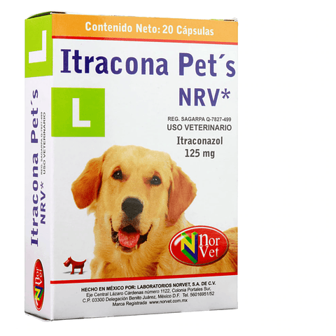 Itracona Pets NRV "L" 125 mg 20 capsulas 