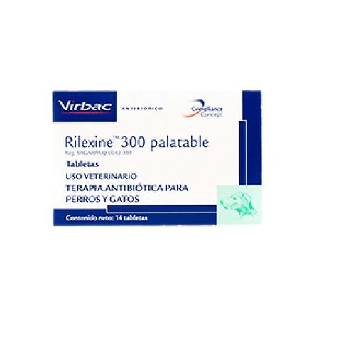 Rilexine 300 palatable 14 Tabletas 