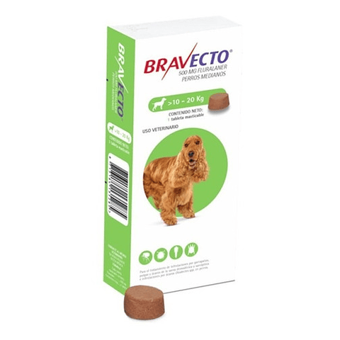 Bravecto Medium 500 Mg (10-20 Kg) 1 Comp