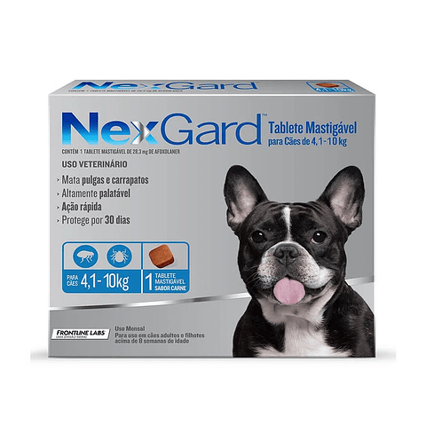 NexGard M Perro Mediano 4,1-10 kg 1 masticable