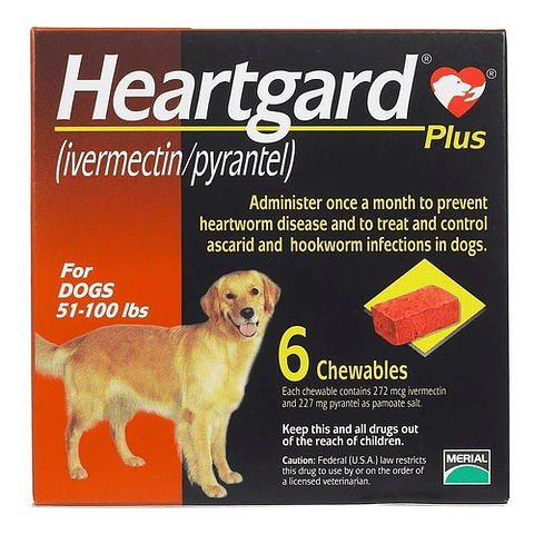 HeartGard Plus Perro Grande de 22-45 Kg 6 tabletas