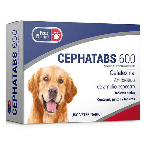 Cephatabs 600 mg  12 tabletas