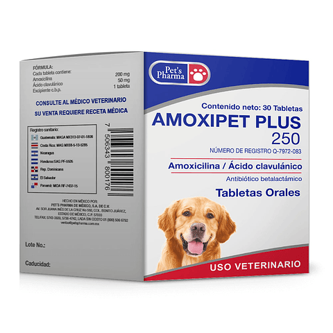 Amoxipet Plus 30 tabletas