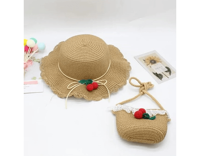 Set de sombrero y bolsito de verano 