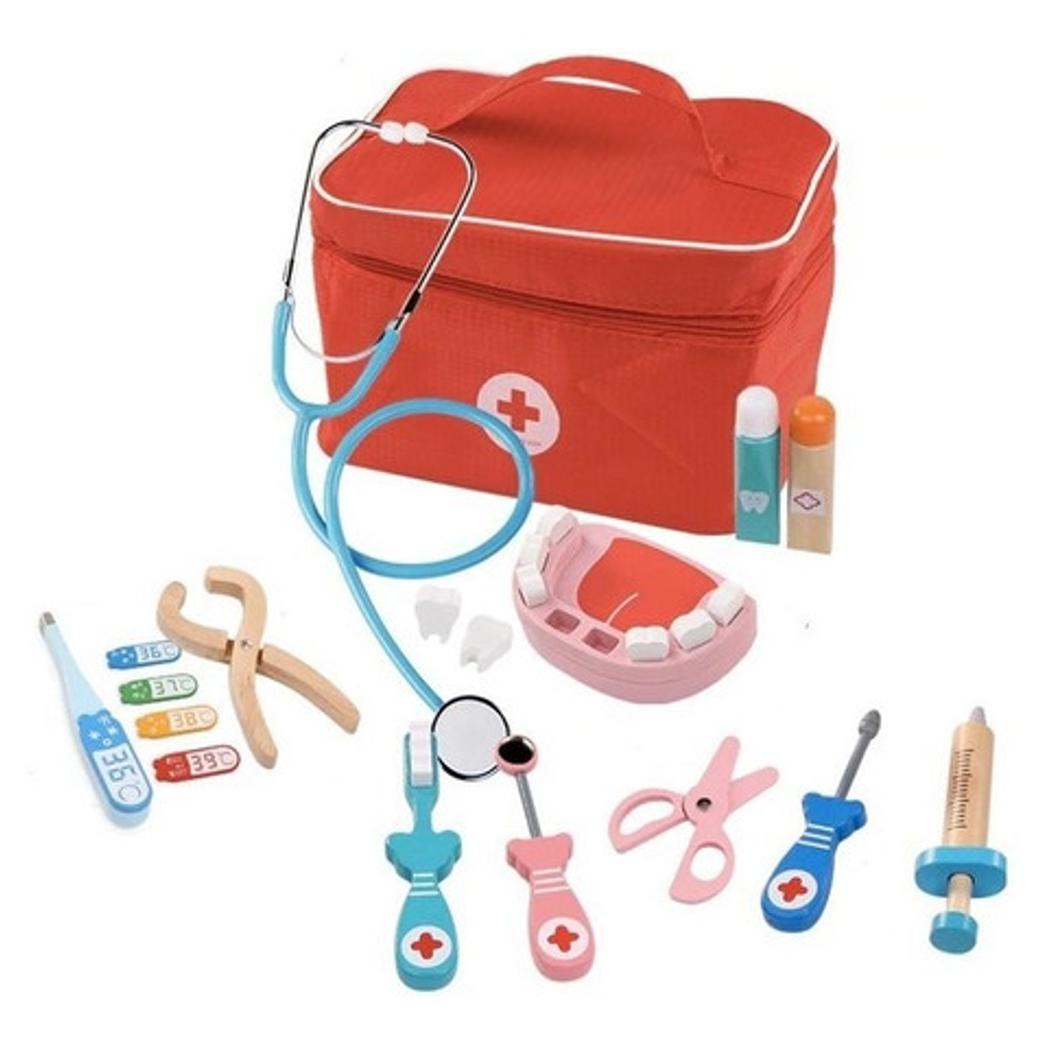 Juguete Bolso Doctor Y Dentista Madera Didactico