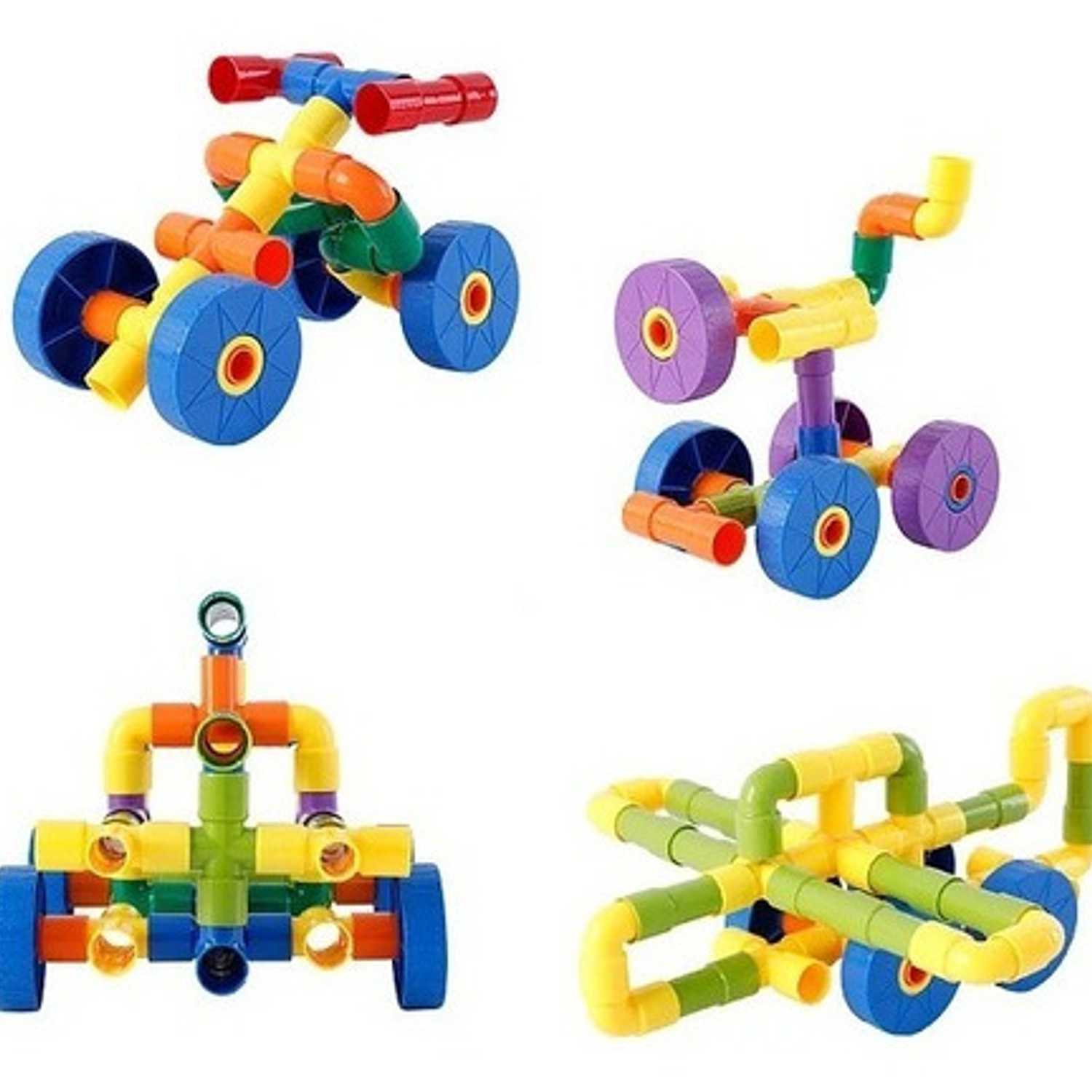 Bloques Construcción Tubos Conectables 72pcs 2