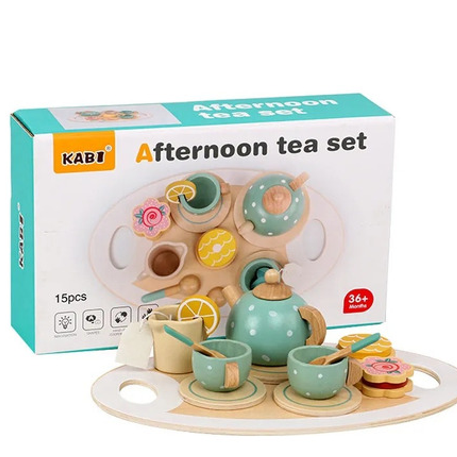 Juego De Tazas De Té Para De Rol Madera 1