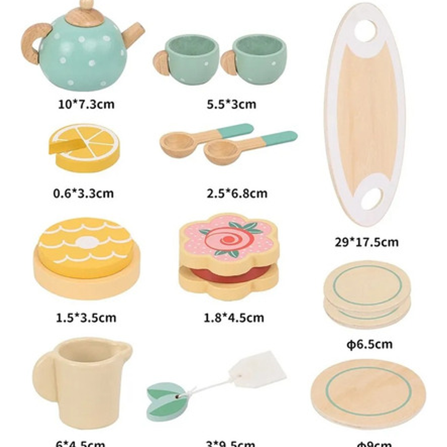 Juego De Tazas De Té Para De Rol Madera 3