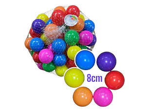 Pelotas Plásticas 8cm Alta Calidad - Saco 500 Unidades