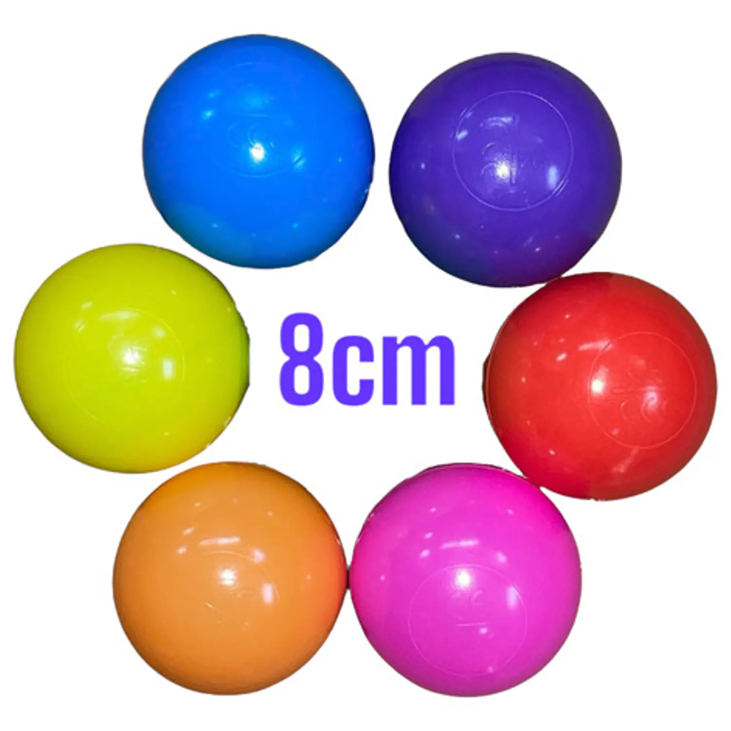 Pelotas Plásticas 8cm Alta Calidad - Saco 100 Unidades 4