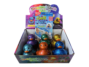 Pack 6 Patitos Glitter + Slime GellyBaff