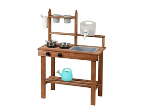 Cocina De Madera Chocolate Jardin