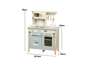 Cocina De Madera con Horno De Juguete Celeste