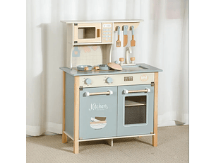 Cocina De Madera con Horno De Juguete Celeste