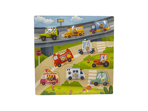 Puzzle Pivotes Animal / Transporte / Dinosaurio Surtidos