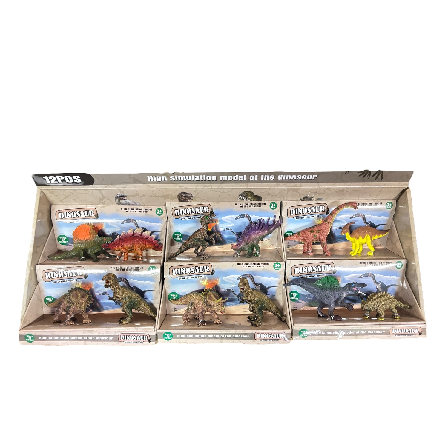 Animales Dinosaurio Modelos Surtidos Set 2pcs 1