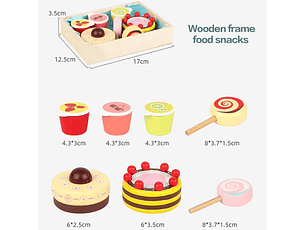Mix Alimento Pasteles Madera