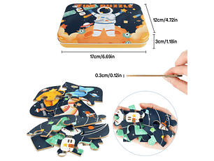 Puzzle Lata Astronautas 5pcs