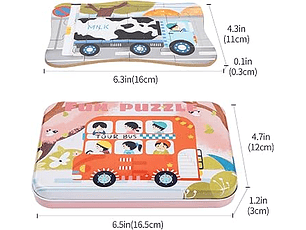 Puzzle Latas Transportes 5pcs