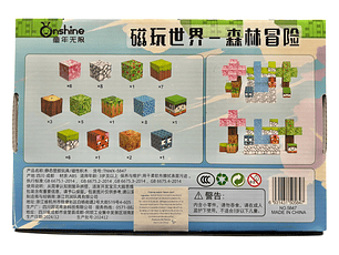 Bloques Magnéticos Construcción Minecraft 50 Piezas