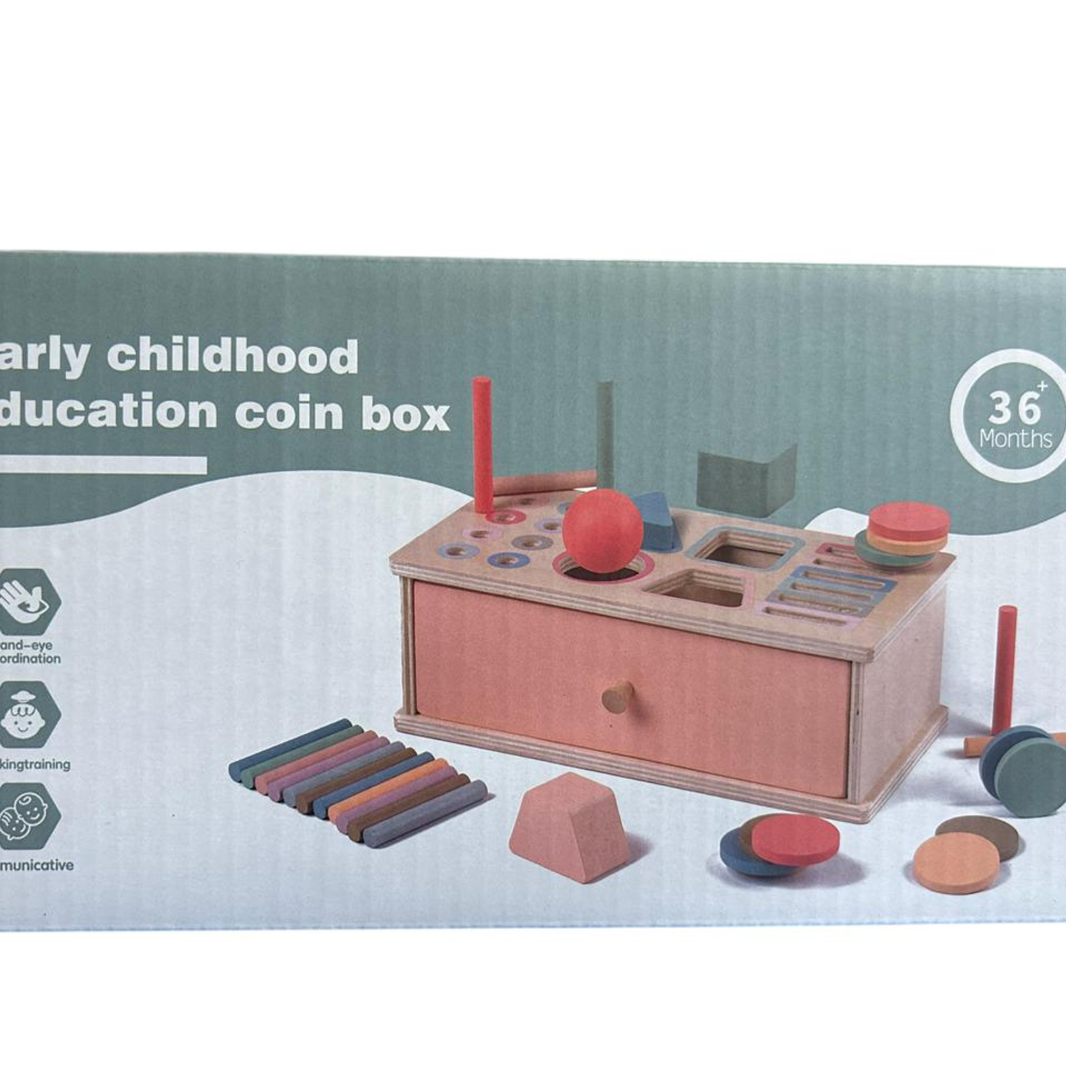 Montessori Encaje Caja Clasificación Pastel 1