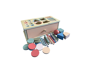 Montessori Encaje Caja Clasificación Pastel