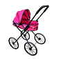 Coche Muñeca Plegable Rosado - Miniatura 1