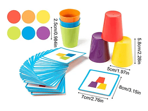 Juego de Vasos Apilados Patron