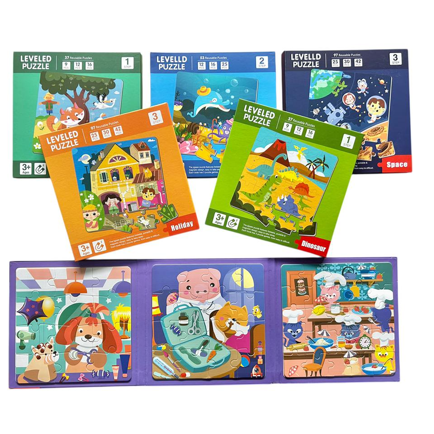 Libro Puzzle Magneticos Nivel1-Nivel 2-Nivel 3 1