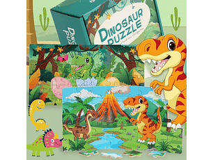Puzzle Dinosaurios 2 Un (40 Y 60 Piezas)