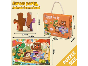 Puzzle 48 Piezas Fiesta En El Bosque