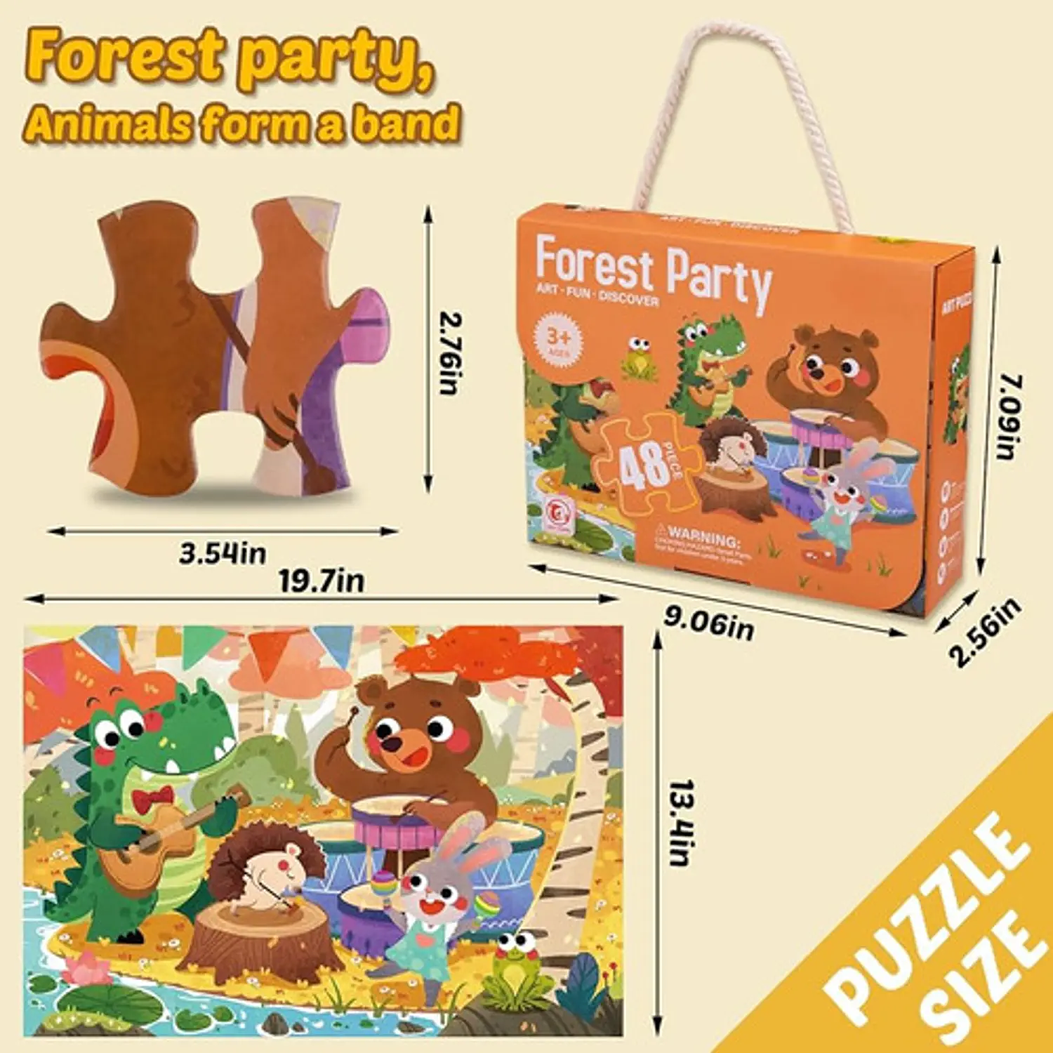 Puzzle 48 Piezas Fiesta En El Bosque 2