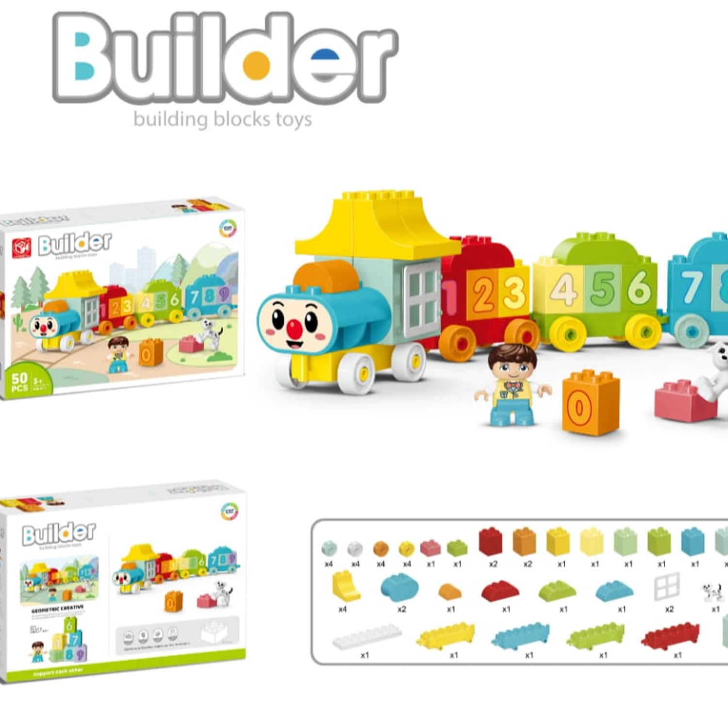 Tren Bloques de Construcción 50 Piezas 1