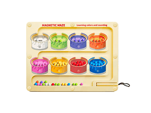 Tablero de clasificación de color con pincel magnético y cuentas 