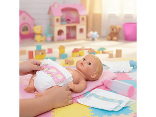 Set De 2 Pañales Con Mamadera Para Muñecas