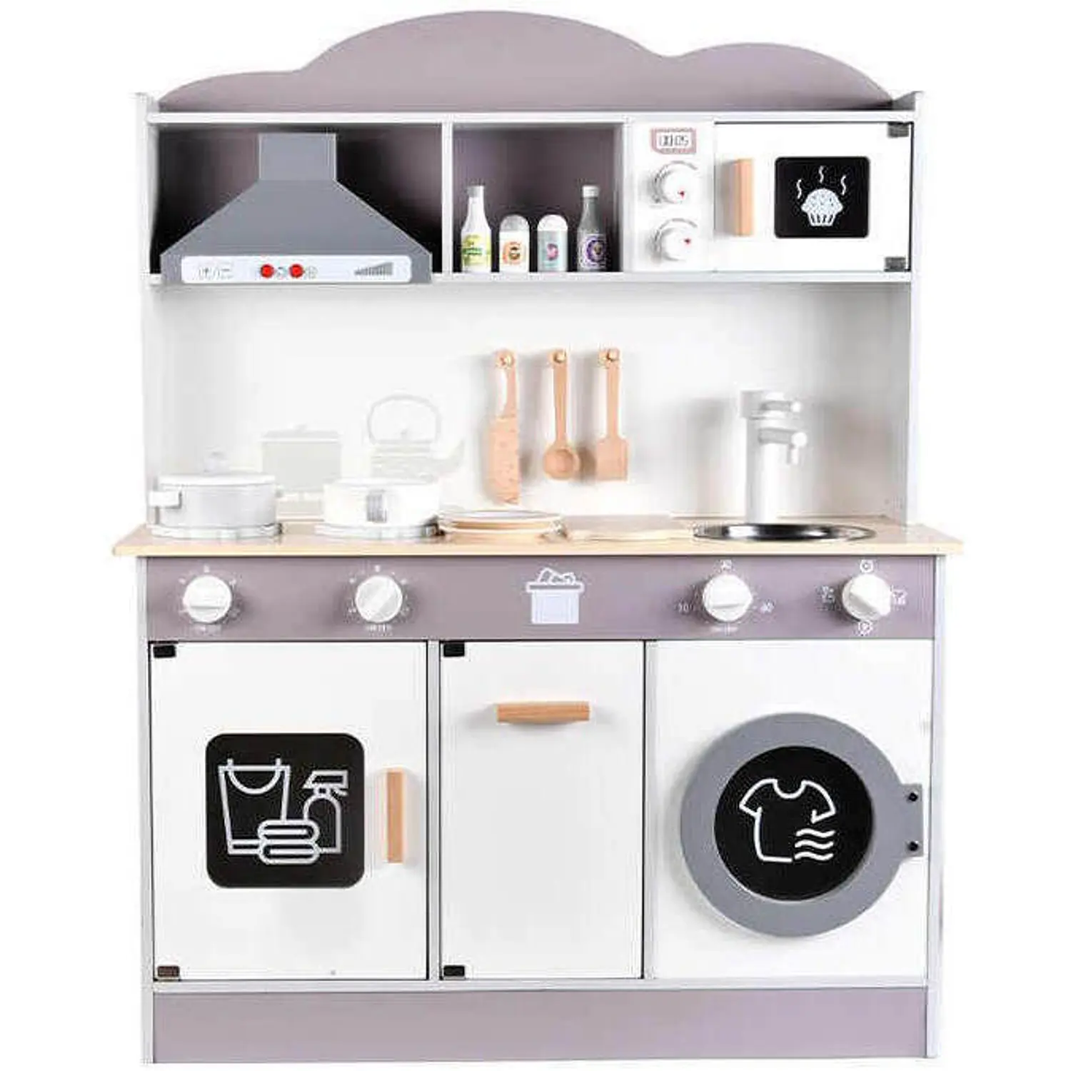 Cocina De Madera Para Niños Y Niñas Lavanda 1