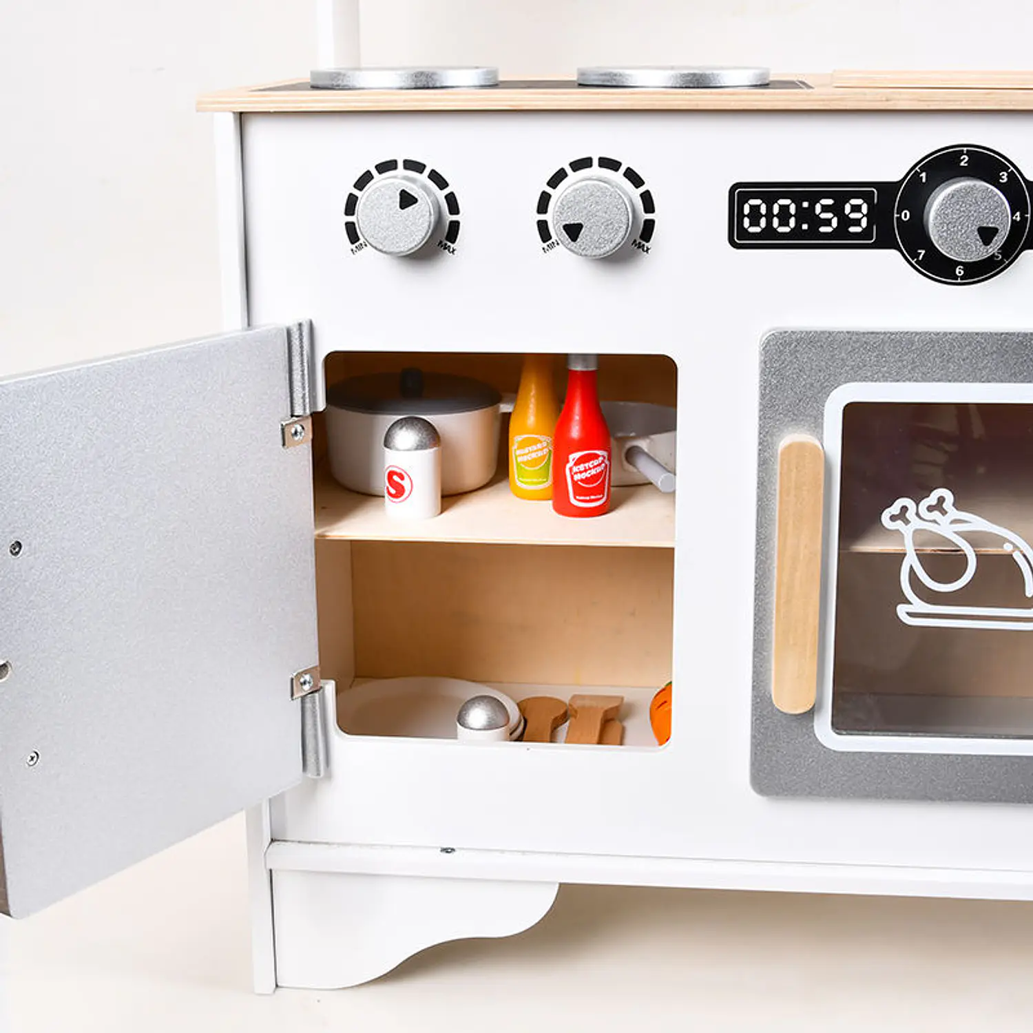 Cocina De Madera Para Niños Y Niñas Chicken 2