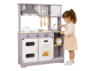 Cocina De Madera Para Niños Y Niñas Con Microondas