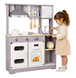 Cocina De Madera Para Niños Y Niñas Con Microondas - Miniatura 1