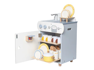 Lavavajilla de Madera con Accesorios de cocina