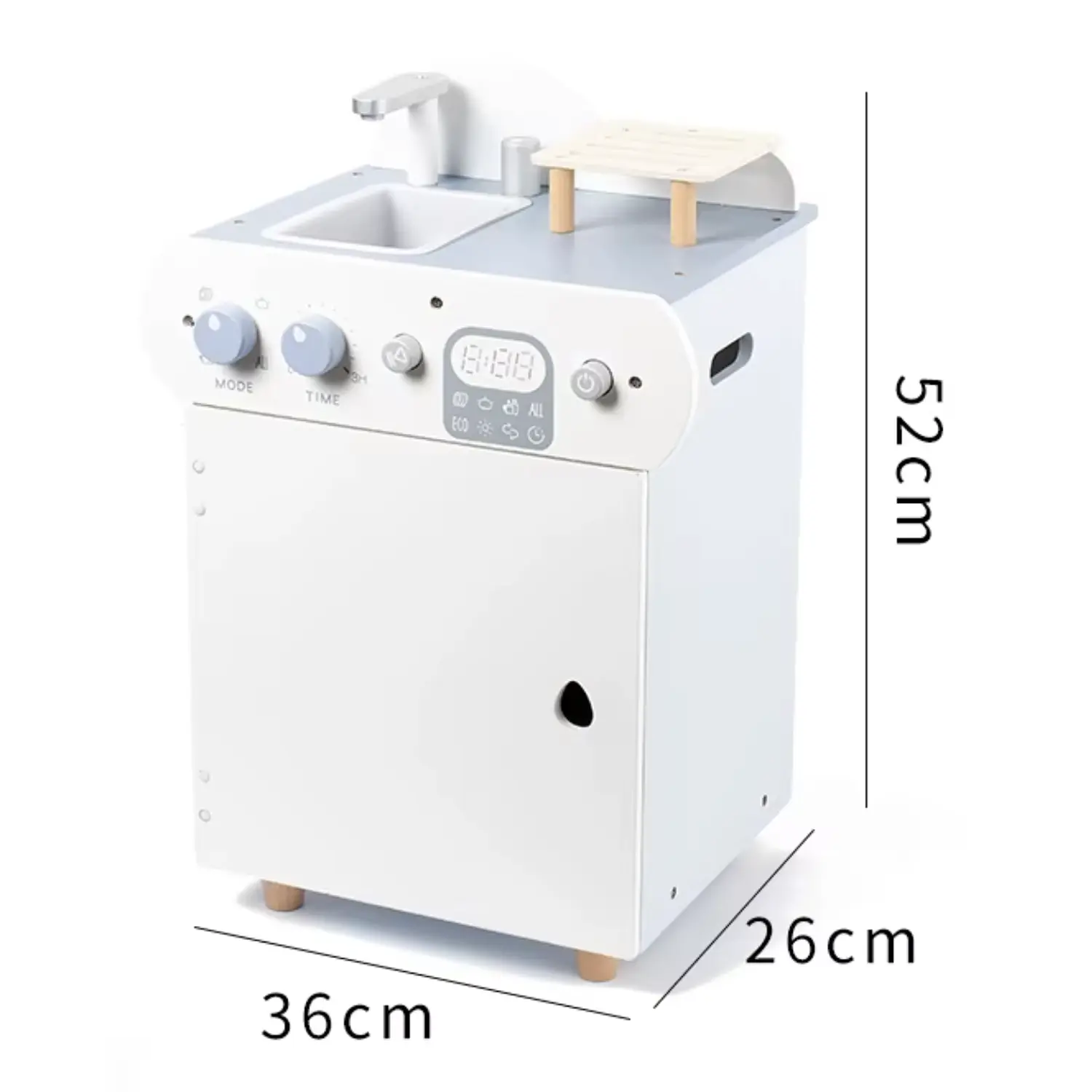 Lavavajilla de Madera con Accesorios de cocina 5