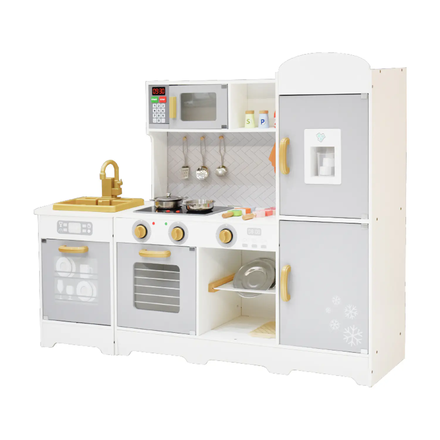 Cocina De Madera Con Horno Juguete Dorada C/agua 1