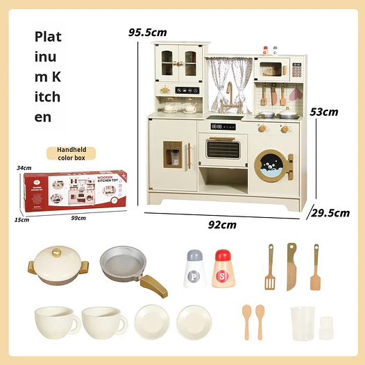 Cocina de Madera Vintage Cortinas 3