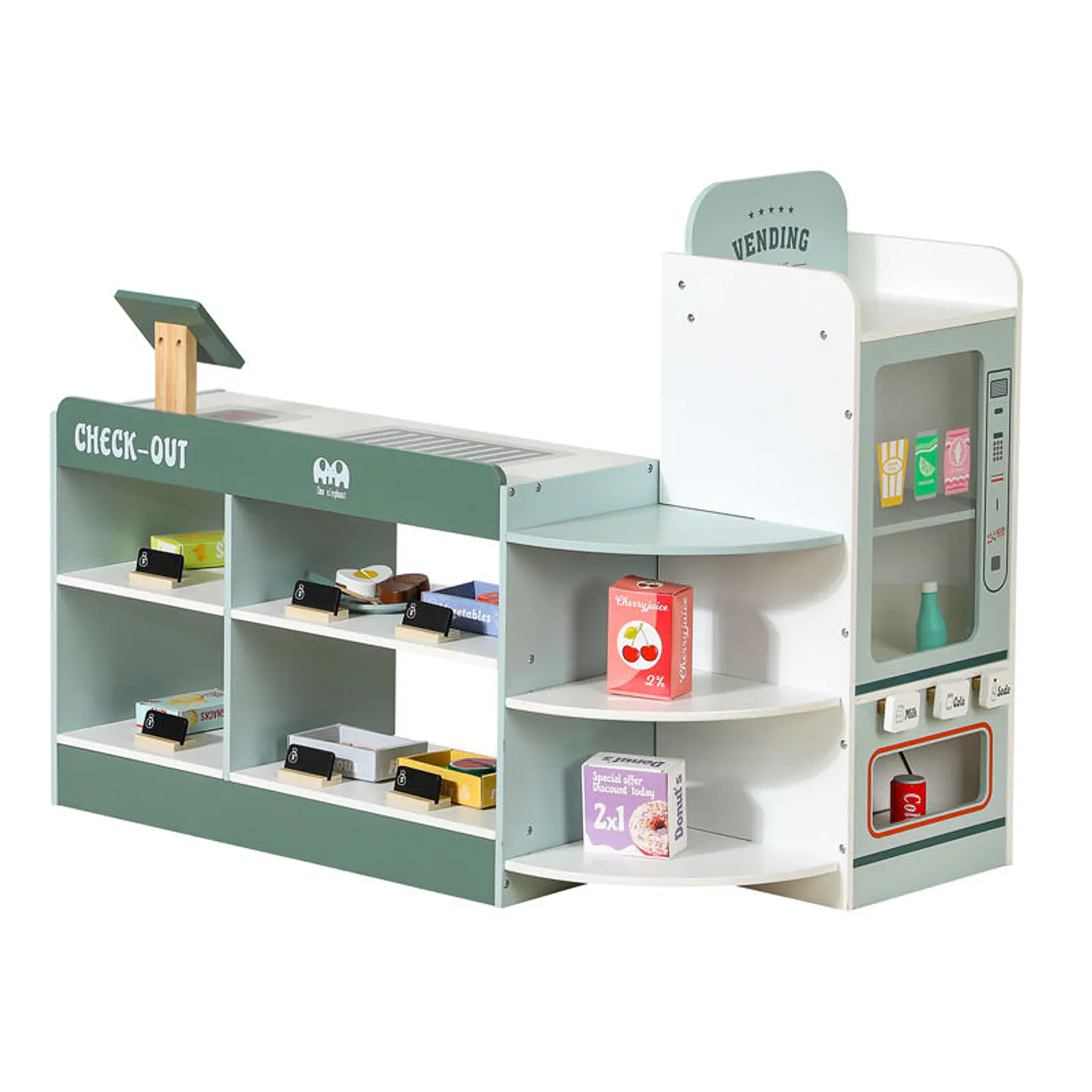 Mercado Tienda De Juguete Juego De Madera Para Niños Y Niñas 1