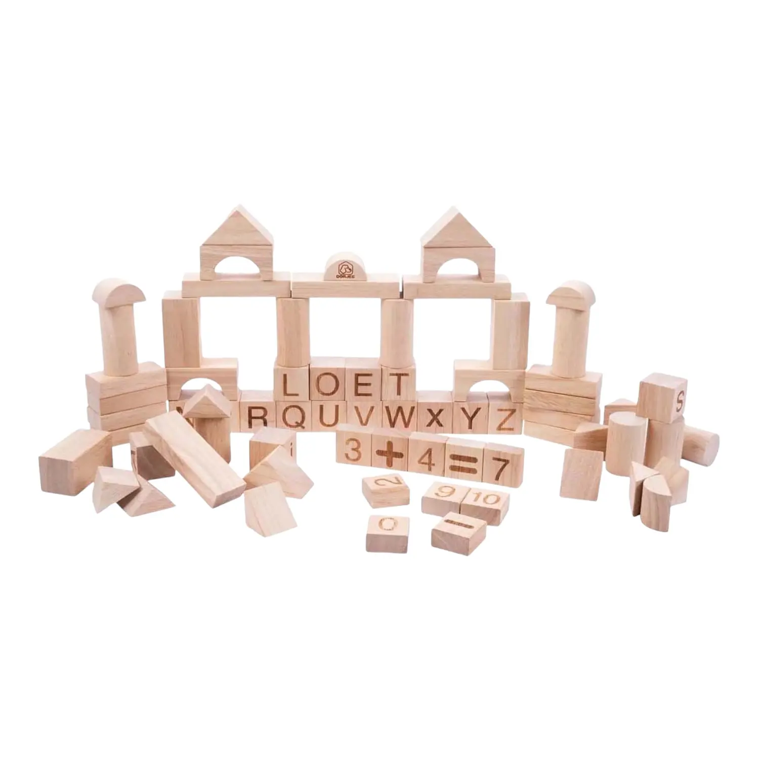 Balde Bloque Madera 84 Piezas 2