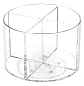Organizador Giratorio De Escritorio Acrílico Transparente Divisiones - Miniatura 4