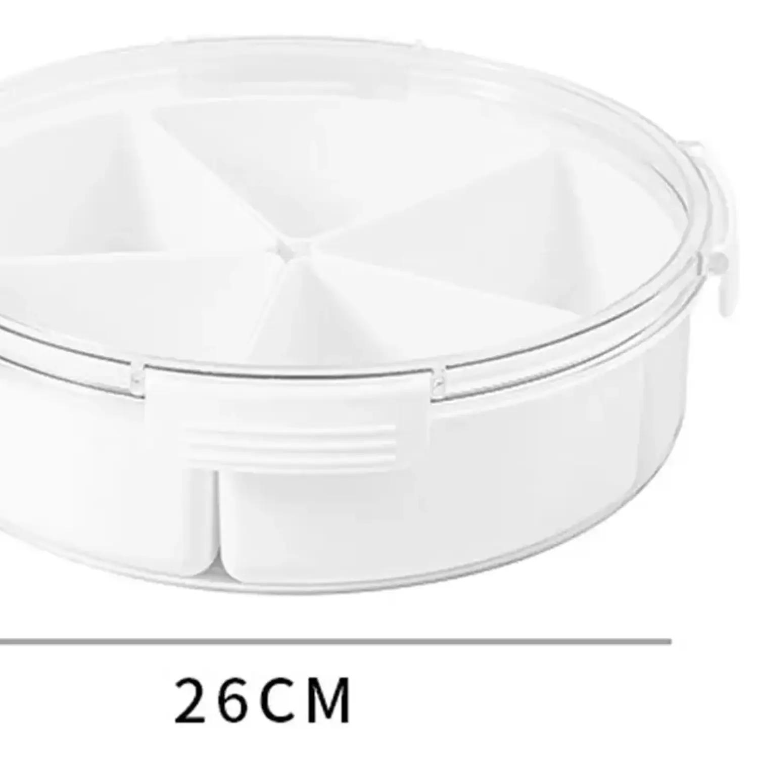 Caja Plato Organizador Con 5 Divisiones Y Tapa 2